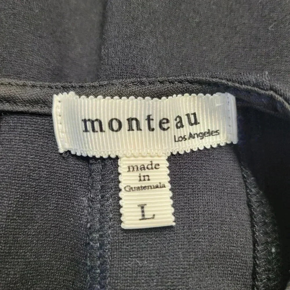 Monteau Large Classic Black Back Keyhole Lightly Pleated Sleeveless Summer Dress - Picture 8 of 9